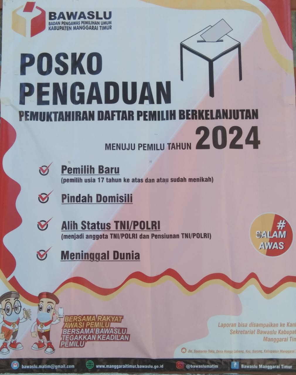 Meningkatkan Pengawasan DPB, Bawaslu Matim Merekomendasi Data Pemilih