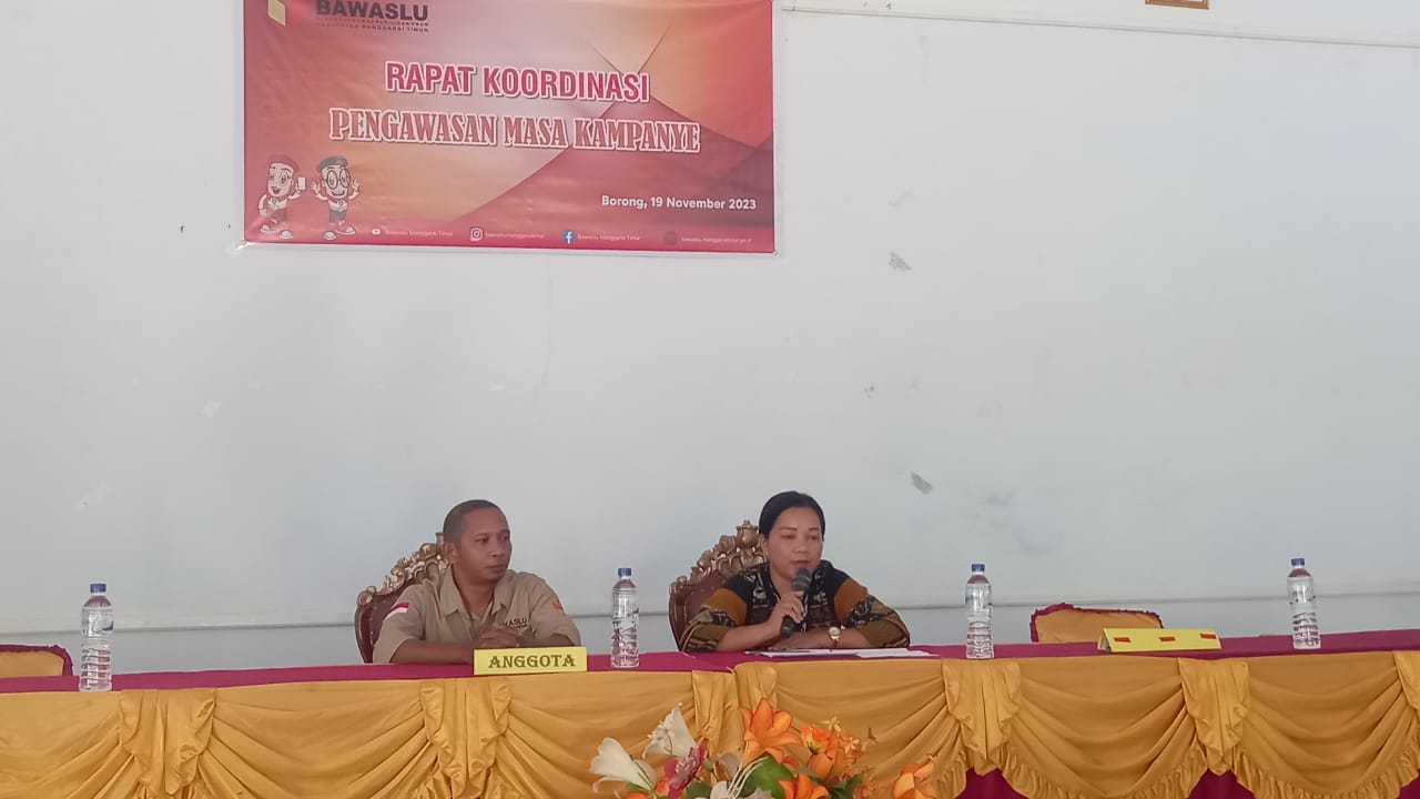 Peningkatan Kapasitas Panwascam Jelang Masa Kampanye, Bawaslu Matim Rapat Koordinasi