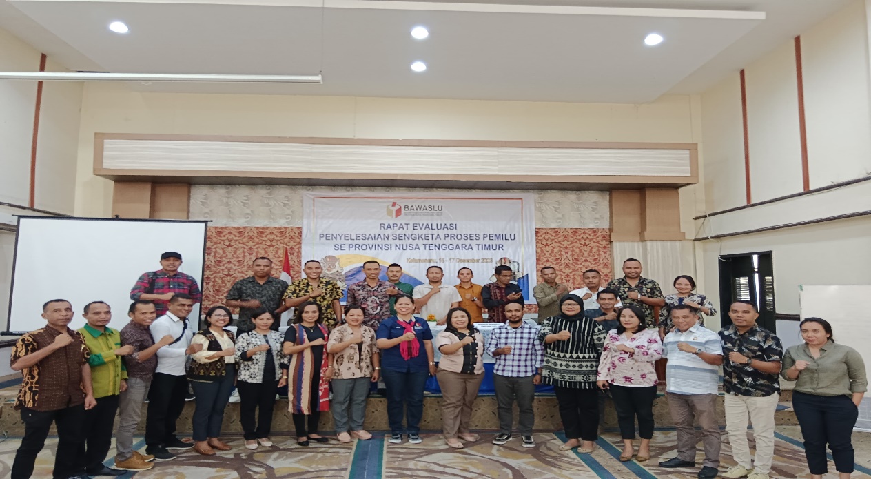 Bawaslu Matim Hadiri Kegiatan Rapat Evaluasi Penyelesaian Sengketa tingkat Provinsi NTT