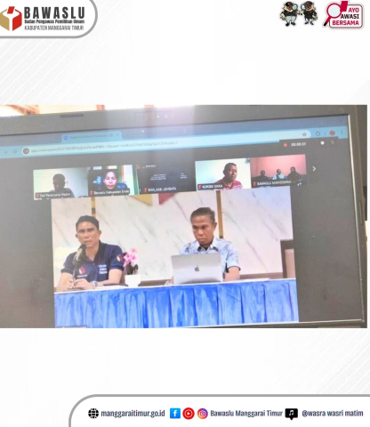 Ketua Bawaslu NTT Nonato Da P. Sarmento, S.Si, saat menyampaikan sambutan sebelum membuka kegiatan