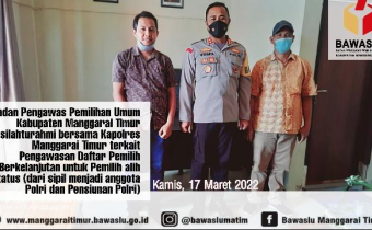 Silaturahmi ke Kapolres, Bawaslu Matim Bahas DPB Pemilih Alih Status Polri