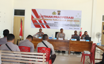 Didepan Personil Kepolisian, Bawaslu Manggarai Timur Bahas Pencegahan dan Kerawanan Pemilu